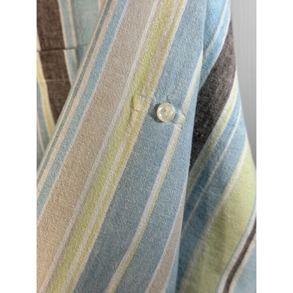 Jones Studio Linen Button Up Shirt Women's 2X Roll Cuff Everyday Casual Comfort - Picture 5 of 12
